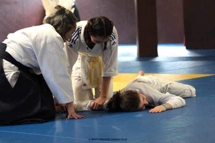 adolescentes lors du stage d'aïkido à Besançon