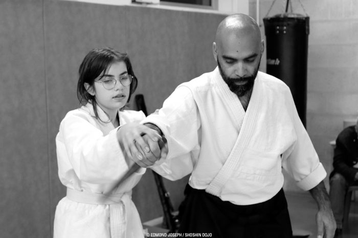 professeur d'aikido à Besançon avec une élève